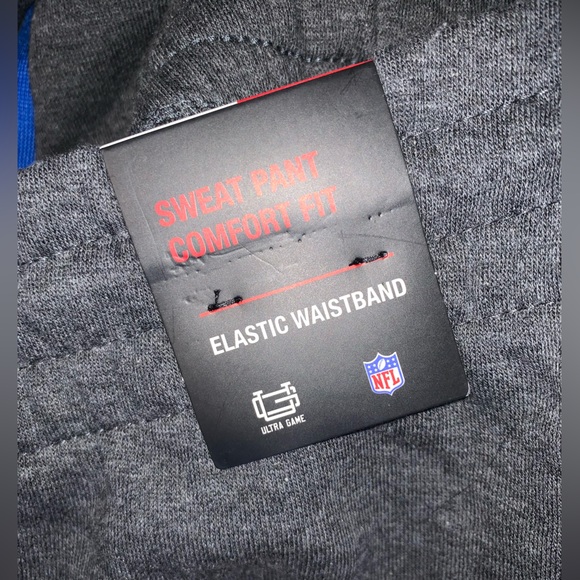 NFL Detroit Lions Gray Sweatpants with Blue Stripes size Large NWT - Picture 7 of 7